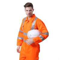 博迪嘉 Bodyguard Workwear GN620-M 荧光橘红涤棉连衣裤 GN620-M(包装数量 1个)