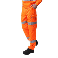 博迪嘉 Bodyguard Workwear V2GN611-M 荧光橘红轻薄涤棉长裤 V2GN611-M