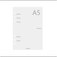 齐心 A5六孔活页本横格替芯 通用替换内芯 横线条笔记事本子内页纸(不含外壳)5本起订