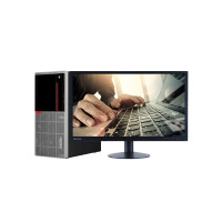 联想(ThinkCentre)E96 台式电脑 23.8英寸屏G4900 4GB 1TB 集成 无光驱 W10