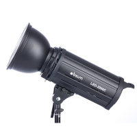 led200W双色温太阳灯补光灯儿童摄影灯人像婚纱网络直播视频拍照常亮灯影棚套 200w单灯头(送灯架+标准罩+柔光