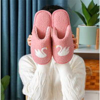 天鹅保暖男士拖鞋H005两双