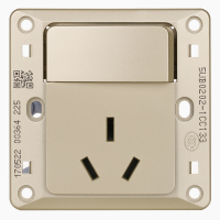 西门子(SIEMENS)开关插座16A三孔带开关插座远景金棕色