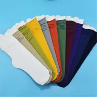 \糖果色天鹅绒中筒堆堆袜27双Y5101