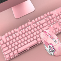 森松尼（sunsonny）J9-Pro 粉色机械键盘鼠标套装