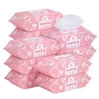 蓝漂(Lampure) 蓝漂亲肤湿巾10包*80抽 20029 粉色