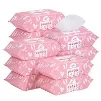 蓝漂(Lampure) 蓝漂亲肤湿巾10包*80抽 20029 粉色