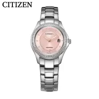 西铁城(CITIZEN)光动能粉盘日期显示时分针夜光女表FE1140-51X