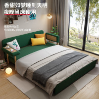 Zs-折叠沙发床 小户型客厅单双人1.5米多功能实木沙发床两用 1.66米天然三面乳胶 储物款