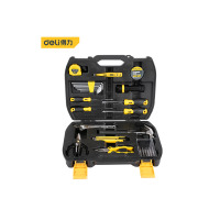 得力(deli) 家用多功能五金工具箱手动工具套装电工维修工具箱家用应急包27件 DL5963