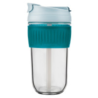 乐扣乐扣(LOCK&LOCK) LLG699 便携式吸管水杯 雏菊黄 孔雀绿 500ML 1个装