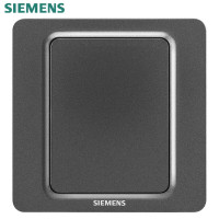 西门子黑色开关插座面板 映彩系列灯墨黑灰色开关产品面板 空白面板