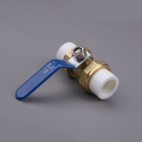 PPR 外牙双活接铜球阀白色DN20*1/2"