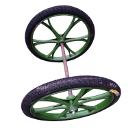 带轴 实芯 手推车车轮 手推轮胎 车轮胎工地手推车轮胎带轴 1套