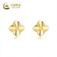 中国黄金绣球花耳钉