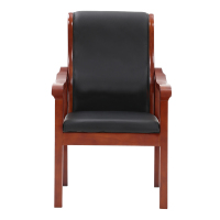 办公椅 电脑椅实木皮革椅橡木椅 单张