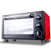 龙的(longde) LD-KX20A 电烤箱 红色 烘焙炉 旋钮式多功能电烤箱