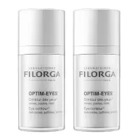 菲洛嘉(FILORGA)焕采靓丽眼霜15ml双支装(360雕塑眼霜 睛采靓丽 淡化黑眼圈眼袋 缓解浮肿 法国原装进口）