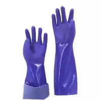 清亮 48cm PVC+棉绒 护手加绒橡胶手套