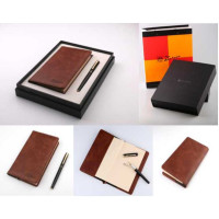 毕加索(Pimio)/ PS-5107 商务宝珠笔/镀金钢笔/PU笔记本套装