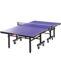 红双喜 高级单折式乒乓球台(有脚轮) T1223 2740*1525*760mm 蓝色