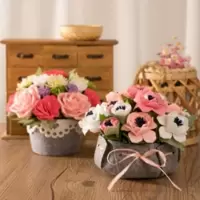不织布仿真花束