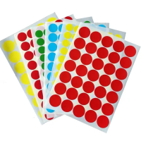 分类标志专用 反光彩色圆形自粘标志 φ20 20*15