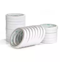 得力(deli)30401高粘性棉纸双面胶带 12mm*10y(9.1m/卷) 48卷/袋 单袋装
