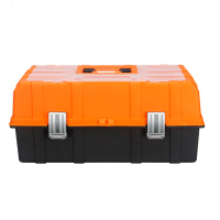 工具箱大号多功能维修工具手提式电工工具箱 19英寸加强型塑料工具箱