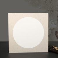 33*33cm圆形宣纸卡纸内白外麻生宣20张/包