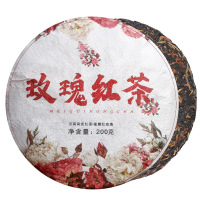 企购优品 玫瑰花红茶云南凤庆滇红茶饼饼茶200克饼茶叶