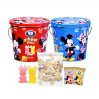 阿麦斯糖果礼盒鼠年迪士尼米奇米妮4d动物果汁软糖新年礼盒年货糖休闲零食qq糖零食礼包橡皮糖 390g/红蓝各一