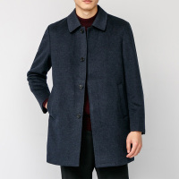 鄂尔多斯 | 1980 羊毛羊绒冬季小翻领中长款男式大衣