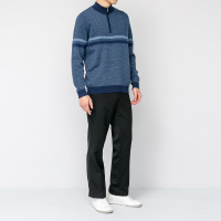 鄂尔多斯|1980冬季半高领虚提厚套衫男式羊绒衫