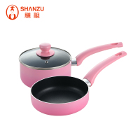 膳祖爱系列两件套宝宝辅食锅多功能煮粥汤炖锅儿童不粘锅小奶锅