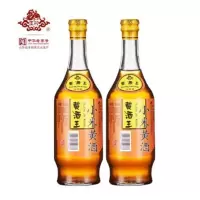 王村醋(WANG CUN CU)小米黄酒米酒440ml*2山东淄博特产纯粮酿造半甜阿胶月子酒料酒 黄酒440ml*2