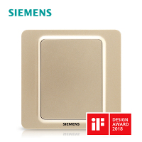 西门子(SIEMENS)开关插座86型 映彩日曜金五孔空白面板