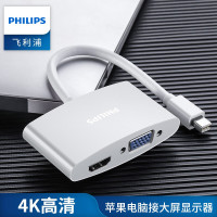 Mini DP转HDMI/VGA转换器 高清视频转接头 苹果雷电接口笔记本投影仪连接线
