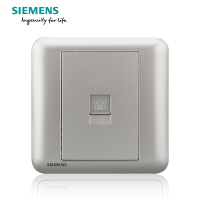 西门子(SIEMENS)开关插座系列86型其他皓睿硒釉银 电话插座