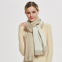 恒源祥 HYX008WJ新款针织围巾披肩180x55cm /纯色美观秋冬保暖