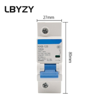 LBYZY NXB微型断路器 小型过载空气开关 NXB-125-1P 80A 5个起订