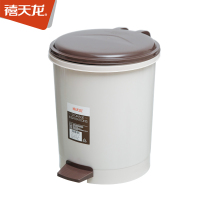 禧天龙（Citylong） T-3045 9L 27*33cm 脚踏式圆形 垃圾桶（计价单位：个）米色