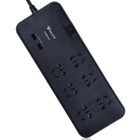 抗电涌插座 智能过载保护防电涌插线板 GN-H306U 1个