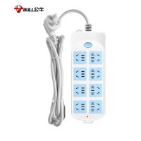 公牛(BULL) 八位总控开关全长3米 GN-604 插排 (单个装)-(个)