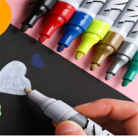 齐心MK803大双头记号笔10支装 蓝色