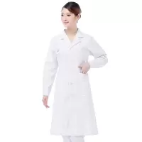 DRRMVV/淡摹 DM8023 护士服长袖冬装白大褂葫芦领工作服制服 白色
