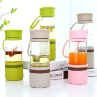 茶花6218水漾·滤茶随身玻璃水杯