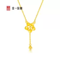 金一国囍足金花朵时尚精品女士黄金项链时尚套链送女士(计价)ABC010