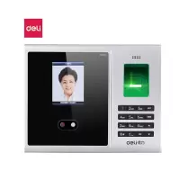 deli 3749考勤机人脸考勤机彩屏指纹式刷脸面部识别打卡机
