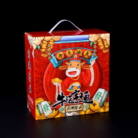 牛年红陶瓷碗4碗勺